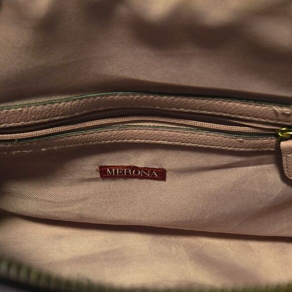 Merona Pink Shoulder Bag with Structured Design and Metal Accents - Picture 2 of 7